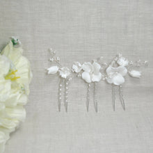 Load image into Gallery viewer, Ceramic Flower Hairpins 3pcs