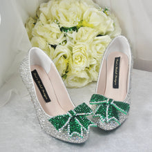 Load image into Gallery viewer, Crystal Bridal Shoes with Bow