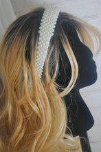 Load image into Gallery viewer, Bridal Pearl Beaded Headband