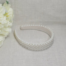 Load image into Gallery viewer, Bridal Pearl Beaded Headband