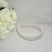 Load image into Gallery viewer, Bridal Pearl Beaded Headband