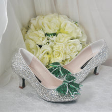 Load image into Gallery viewer, Crystal Bridal Shoes with Bow
