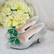 Load image into Gallery viewer, Crystal Bridal Shoes with Bow