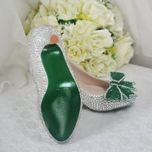 Load image into Gallery viewer, Crystal Bridal Shoes with Bow