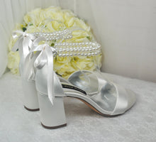 Load image into Gallery viewer, Satin Block Heel Sandals - Various Colours