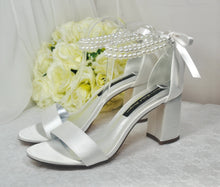 Load image into Gallery viewer, Satin Block Heel Sandals - Various Colours