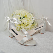 Load image into Gallery viewer, Satin Block Heel Sandals - Various Colours
