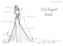 Load image into Gallery viewer, Beautiful black wedding veil bright embroidered flowers