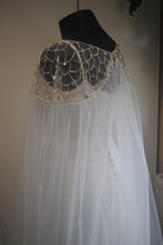 Load image into Gallery viewer, Crystal Embellished Bridal Cape Veil