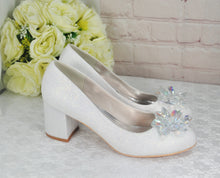 Load image into Gallery viewer, Cinderella Block Heel Bridal Shoes