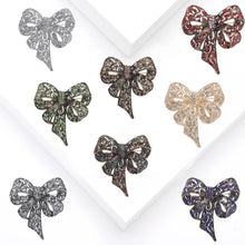 Load image into Gallery viewer, Kitten Heel Satin Shoes, Low Heel Bridal Shoe with Crystal 'Bow' Embellishment, Wedding Pumps for Bride Bridesmaid Hen Do Engagement Party