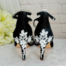 Load image into Gallery viewer, Beautiful Shimmer Finish Bridal Sandals Silver Cherry Blossom