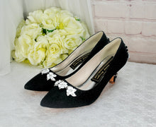 Load image into Gallery viewer, Glitter Shimmer Low Kitten Heel Bridal Pump