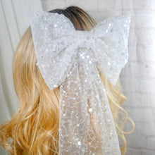 Load image into Gallery viewer, BRIDAL BOWS | Sparkling Pearl Bridal Hair Bows |