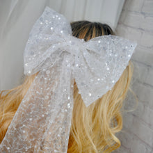 Load image into Gallery viewer, BRIDAL BOWS | Sparkling Pearl Bridal Hair Bows |