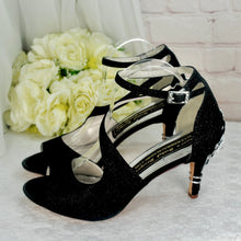 Load image into Gallery viewer, Beautiful Shimmer Finish Bridal Sandals Silver Cherry Blossom