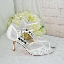 Load image into Gallery viewer, Ivory Satin Bridal Sandals