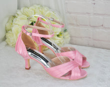 Load image into Gallery viewer, Pink Satin Sandals Uk4/US6.5