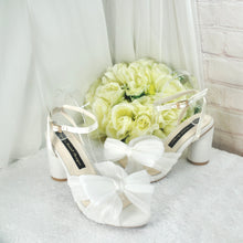 Load image into Gallery viewer, White Wedding Bridal Sandals SIZE UK2/US5