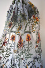 Load image into Gallery viewer, Autumn Flower Floral Veil, Beautiful Wedding Veil with Autumnal Embroidery