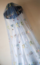 Load image into Gallery viewer, Blue Meadow Flower Wedding Veil