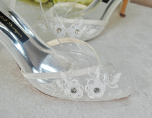 Load image into Gallery viewer, Ivory Satin Bridal Sandals