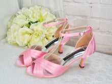Load image into Gallery viewer, Pink Satin Sandals Uk4/US6.5