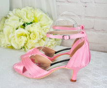Load image into Gallery viewer, Pink Satin Sandals Uk4/US6.5