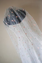 Load image into Gallery viewer, Daisy Embroidered Veil- Pink, Blue, White, Black, Champagne