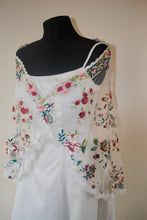 Load image into Gallery viewer, Embroidered Floral Shawl Scarf Wrap Head Covering Mantilla Veil Wedding Veil Alternative