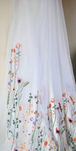 Load image into Gallery viewer, IN STOCK Secret Garden - Orange Embroidered Edge Veil
