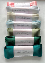 Load image into Gallery viewer, Bridal Satin Shoe Laces - DIY Your Wedding Shoes - Converse Trainers, Sneakers