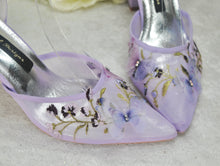 Load image into Gallery viewer, Lilac Purple Block Heel Bridal Sandals