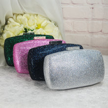 Load image into Gallery viewer, Stunning Pink Crystal Handmade Evening Clutch Bag Rhinestone Purse Other Colours