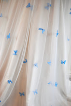 Load image into Gallery viewer, LAST ONE - Blue Butterfly Veil - 200cm Long Handmade Soft Tulle Bridal Veil with Comb