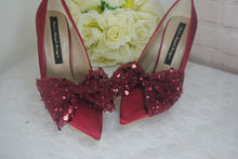 Load image into Gallery viewer, Shoe Bow Clips Sparkling Sequin Bridal Clip for Shoes