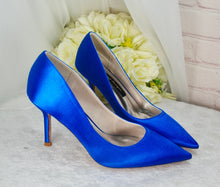 Load image into Gallery viewer, Classic Satin Bridal Shoe | Pointed Toe Court Shoes available in a range of colours