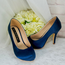 Load image into Gallery viewer, Classic Satin Round Toe Court Shoes