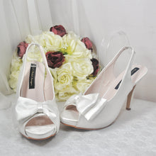 Load image into Gallery viewer, Satin Sling Back Heels with Bow - other colour