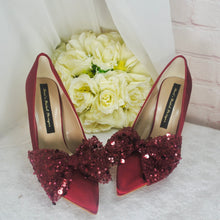 Load image into Gallery viewer, Shoe Bow Clips Sparkling Sequin Bridal Clip for Shoes