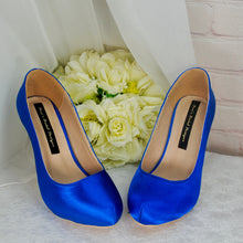 Load image into Gallery viewer, Classic Satin Round Toe Court Shoes