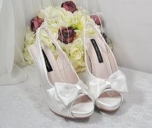 Load image into Gallery viewer, Satin Sling Back Heels with Bow - other colour
