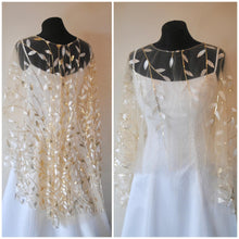 Load image into Gallery viewer, Golden Leaf Dress Cover Cape