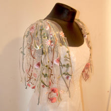 Load image into Gallery viewer, Removable sleeves, Embroidered Wild Flower detachable sleeves, Secret Garden Boho bridal sleeves