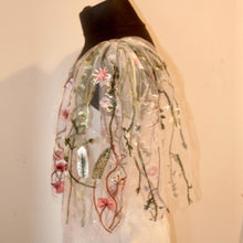 Load image into Gallery viewer, Removable sleeves, Embroidered Wild Flower detachable sleeves, Secret Garden Boho bridal sleeves