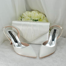 Load image into Gallery viewer, Ivory Slingback | 7cm Heel | Matching Bag
