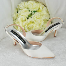 Load image into Gallery viewer, Ivory Slingback | 7cm Heel | Matching Bag