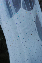 Load image into Gallery viewer, White Wedding Veil with Multicoloured Hearts