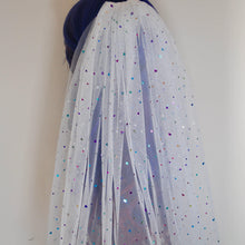 Load image into Gallery viewer, White Wedding Veil with Multicoloured Hearts