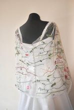 Load image into Gallery viewer, Embroidered Floral Shawl Scarf Wrap Head Covering Mantilla Veil